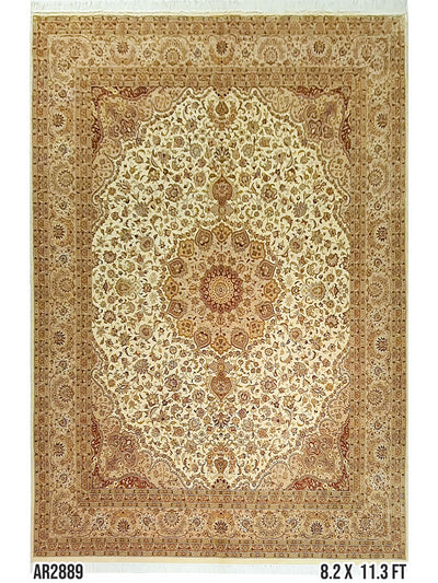 Isfahan Silk and Wool - 8.2 X 11.2 FT - AR2889