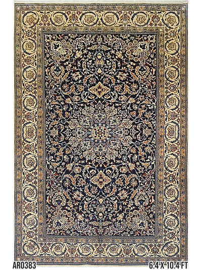 Persian Nain Blue With Cream Border - AR0383