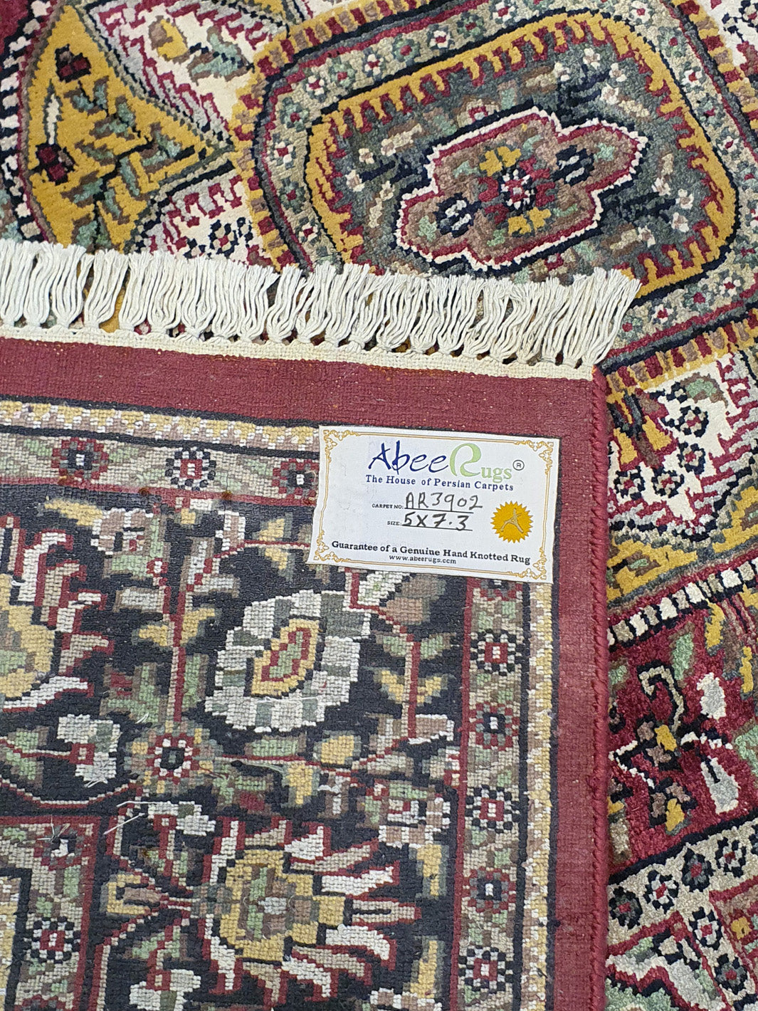 Superfine Kashmir Tree-Of-Life Hand-Knotted Silk Carpet - 5 X 7.3 FT - AR3902