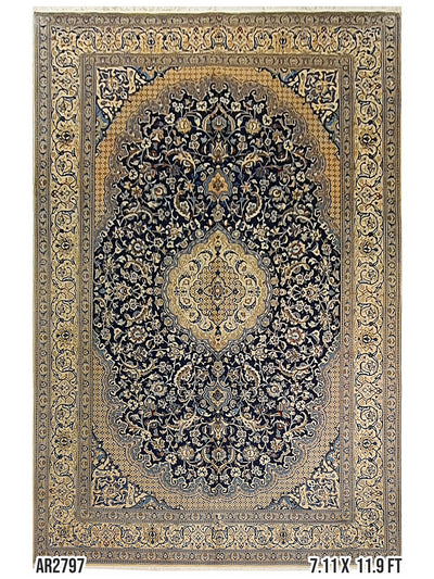 Persian Nain Inlet Silk - 7.11 X 11.9 FT - AR2797