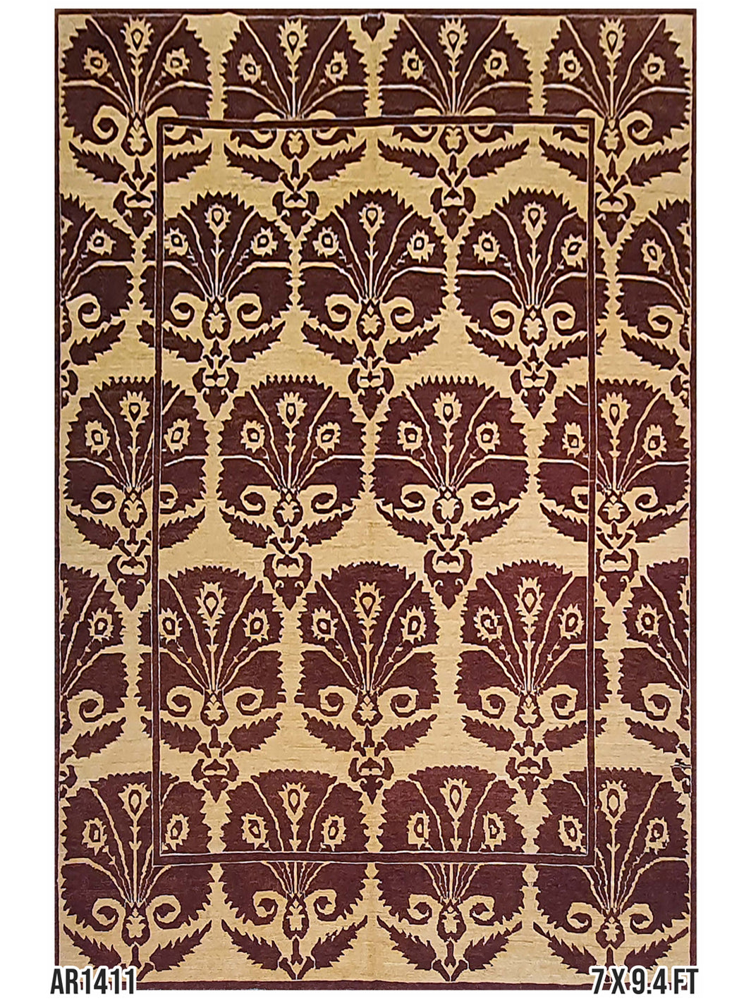 Pak Gabbeh Modern Allover Flowers Motif Design - 7.0 X 9.4 FT - AR1411