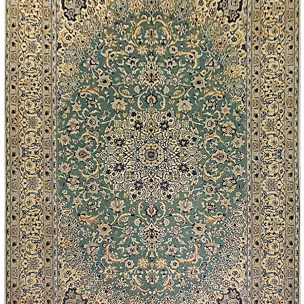 PERSIAN NAIN GREEN WITH BEAUTIFUL TRADITIONAL FLOWERS  - AR3547