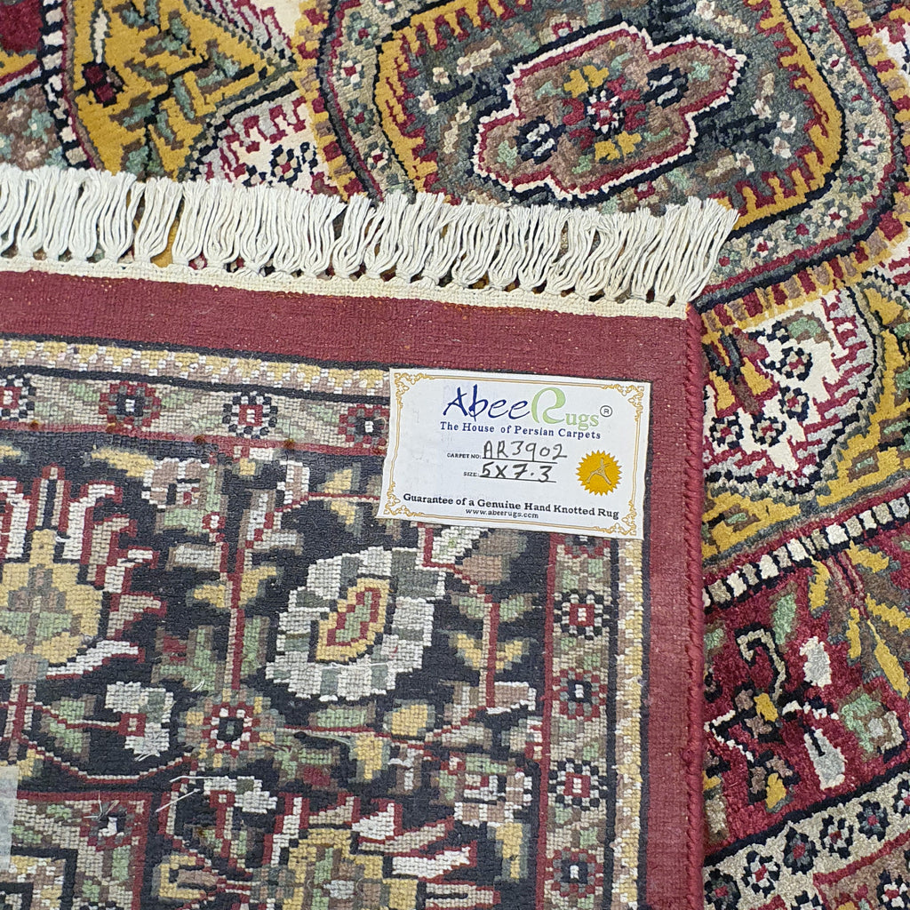 Superfine Kashmir Tree-Of-Life Hand-Knotted Silk Carpet - AR3902