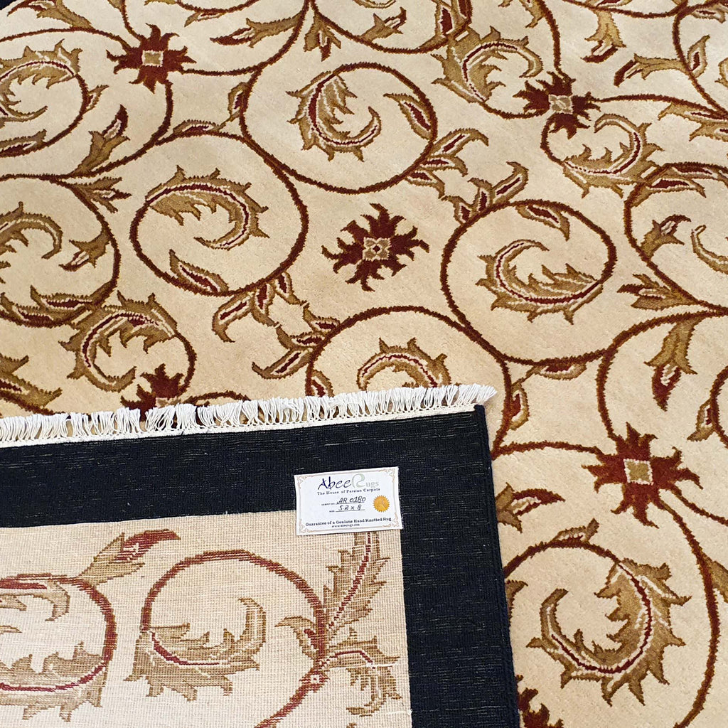 Indo Modern Flower Allover with Black Border - AR0180