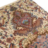 Persian Tabriz Silk And Wool Central Medallion Cream and Pink