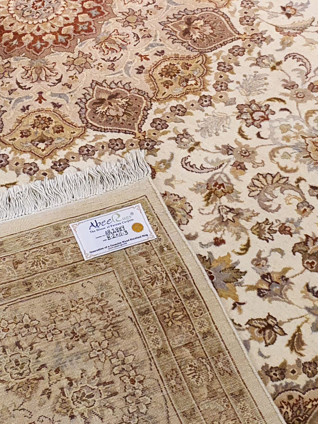 Isfahan Silk and Wool - 8.2 X 11.2 FT - AR2889