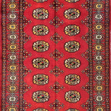 Pak Single Knot Bokhara Red With Double Bokhara Motif - AR0077