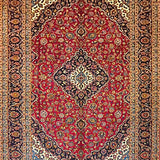Persian Keshan Red With Blue Border - AR0393