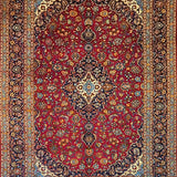 Persian Keshan Red, Blue, And White Medallion - AR0399