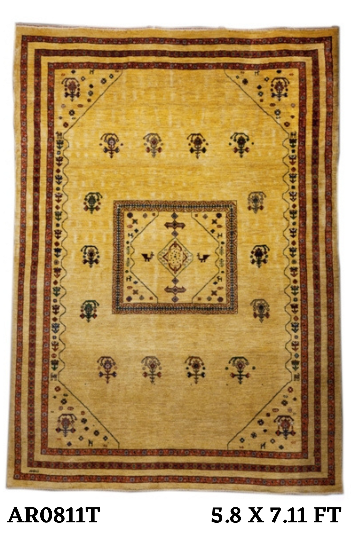 Persian Gaba With Square Medallion Border - AR0811T