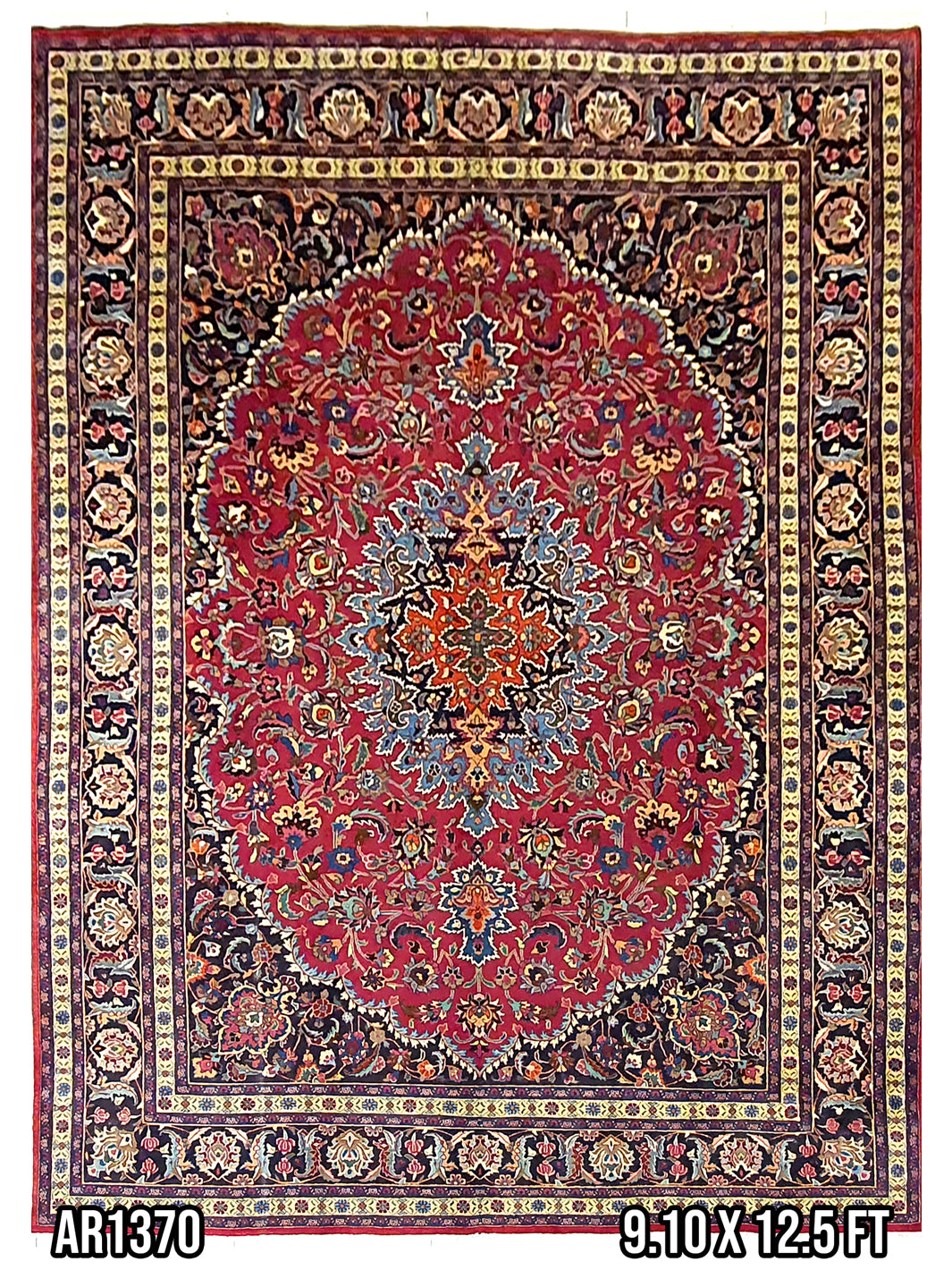 Tabriz With Medallion Design - 9.10 X 12.5 FT - AR1370