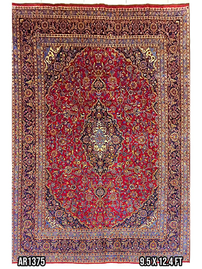 Persian Kishan Red And Blue - 9.5 X 12.4 FT - AR1375