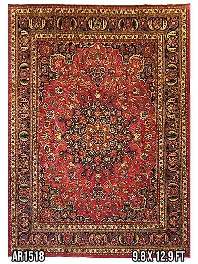 Persian Keshan Wool Chobi Design - 9.8 X 12.9 FT - AR1518