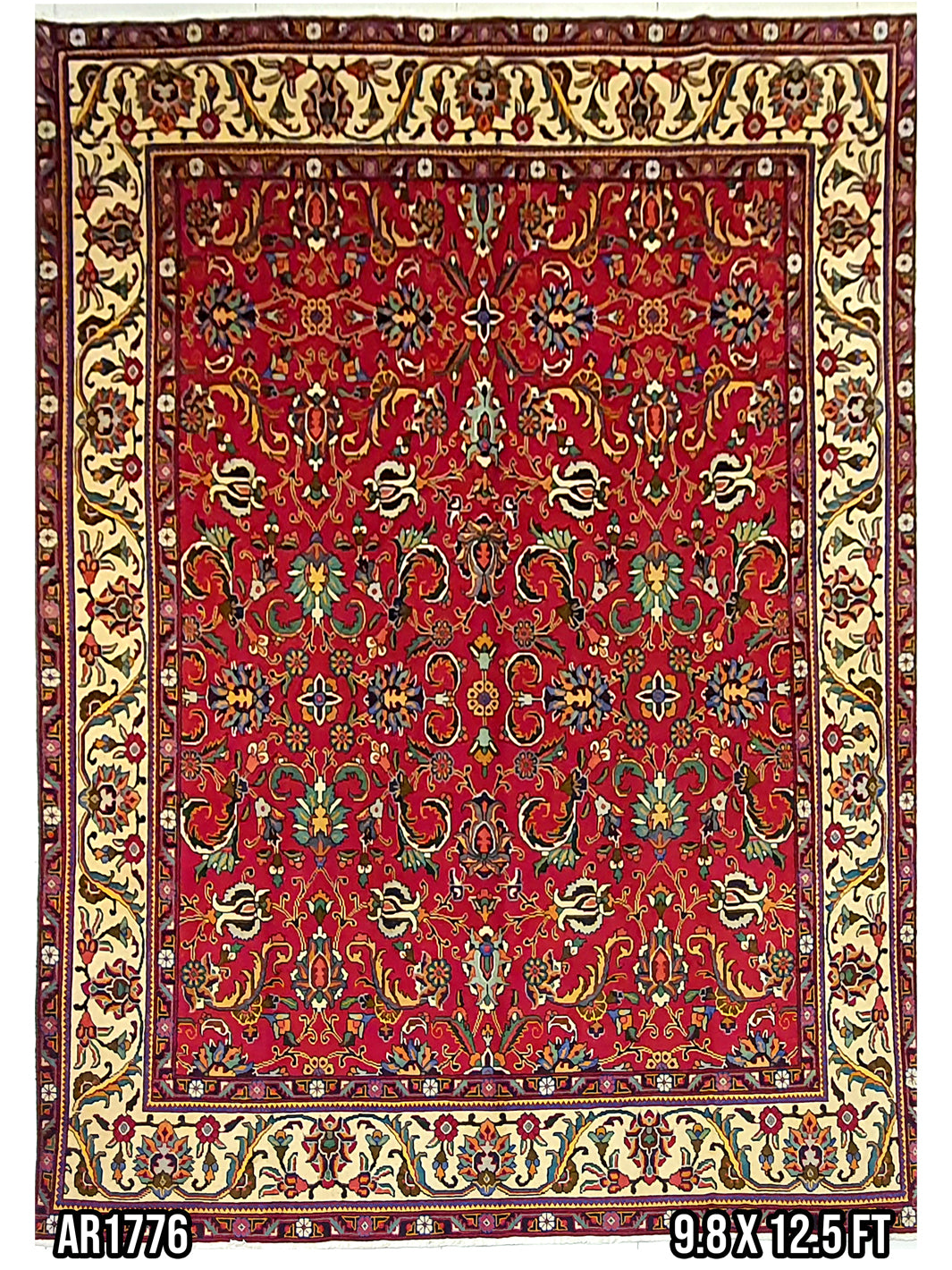 Persian Tabriz Flowers Design - 9.8 X 12.5 FT - AR1776