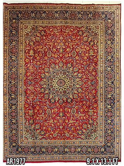 Persian Keshan Centre Medallion - 9.10 X 13.1 FT - AR1977