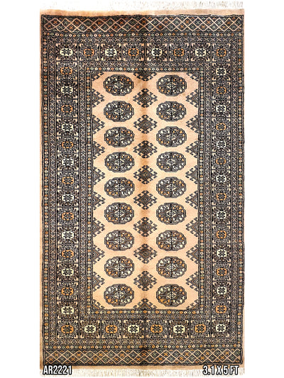 Persian Bukhara Small Carpet - 3.01 X 5.0 FT - AR2221