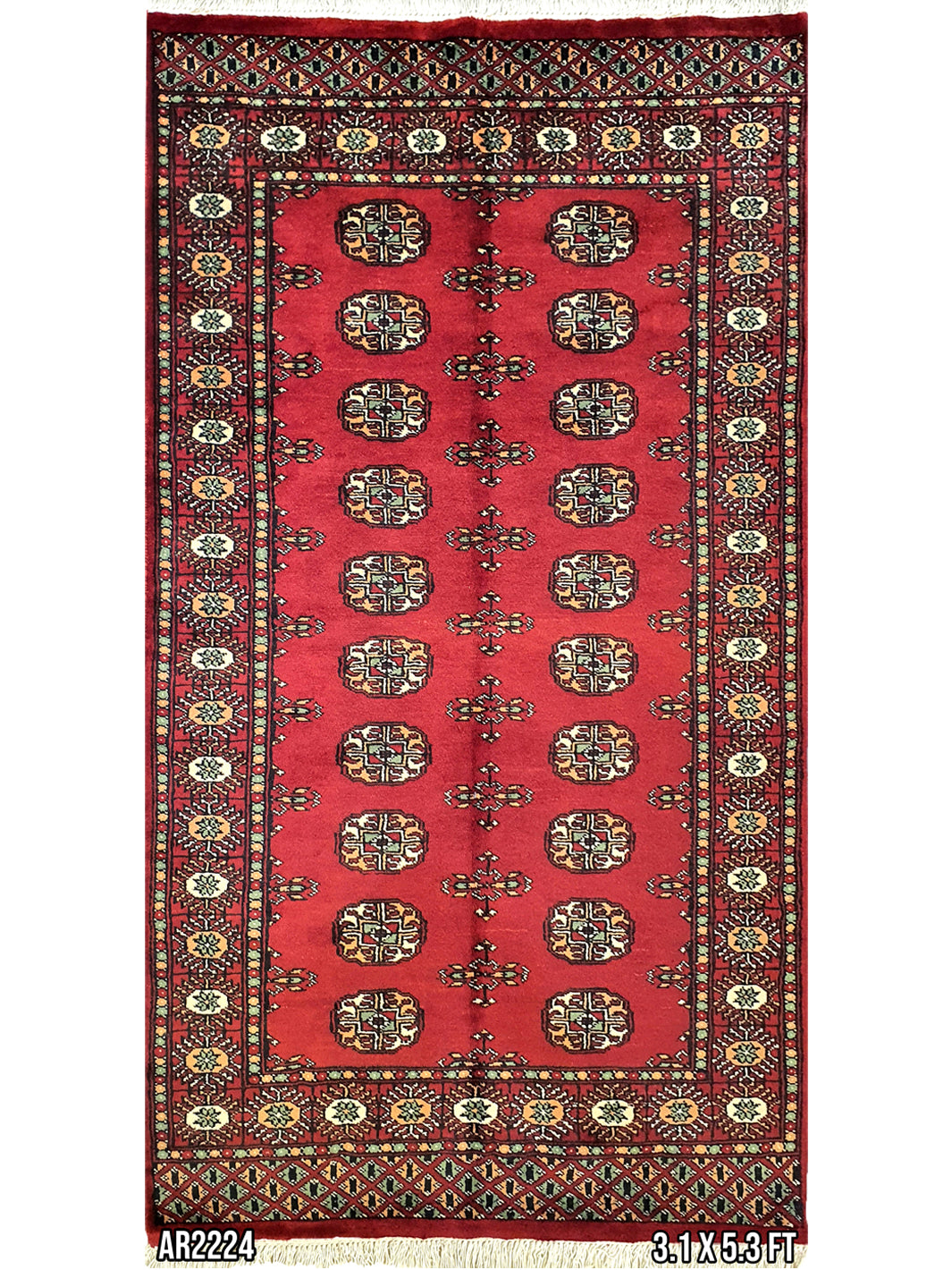 Persian Bukharah Small Rug - 3.01 X 5.03 FT - AR2224