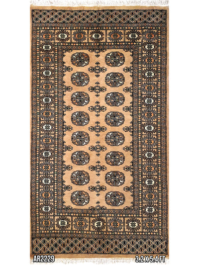 Persian Bokharah Light Brown - 3.02 X 5.04 FT - AR2229