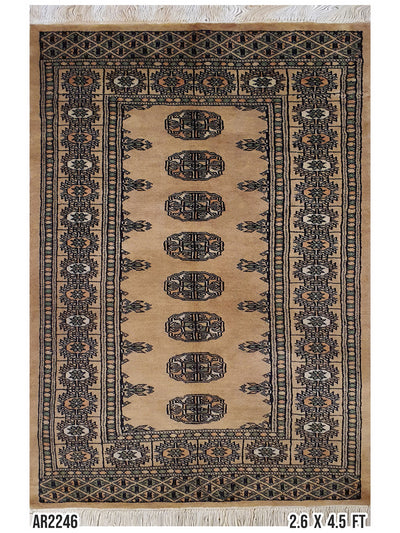 Persian Bokharah Cream - 2.6 X 4.5 FT - AR2246