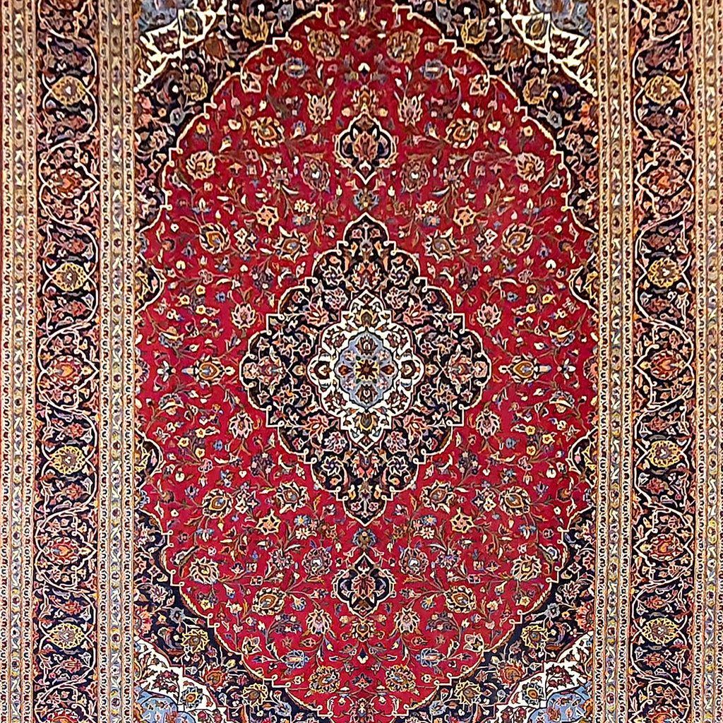 Persian Keshan Red & Blue Border-AR2957