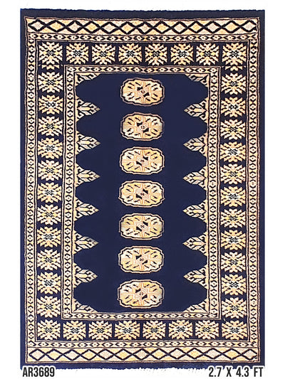 Bukhara Baby Lamb Wool with Fine Cotton Base - 2.7 x 4.3 FT - AR3689