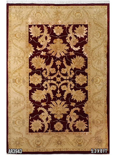 Khazak Design Red And Cream - 5.3 x 8.0 FT - AR3943