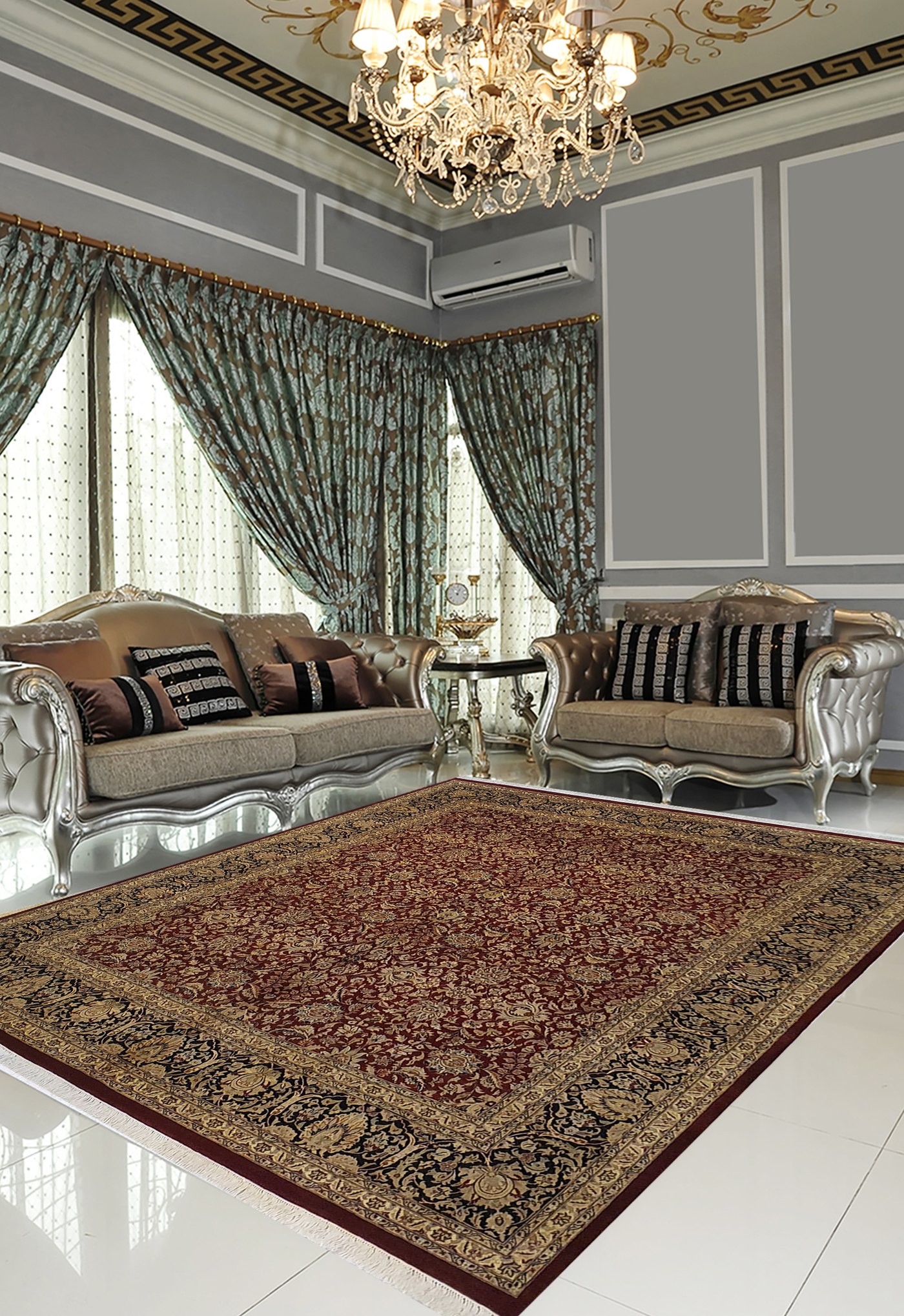 PAK ISFAHAN ALLOVER DESIGN MADE OF BABY LAMBS WOOL - AR3661