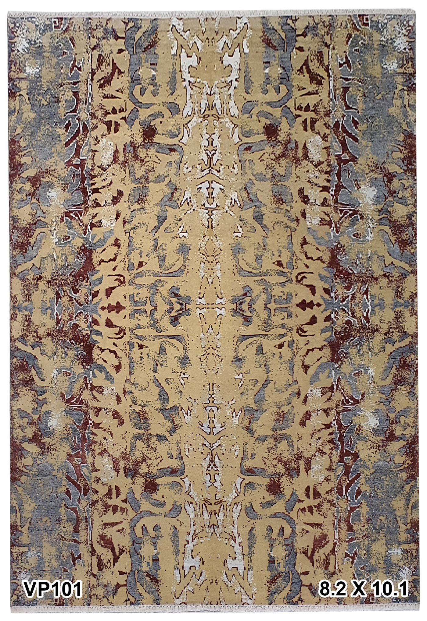 Superfine Vintage Allover Flowers Design Brown and Green-VP101