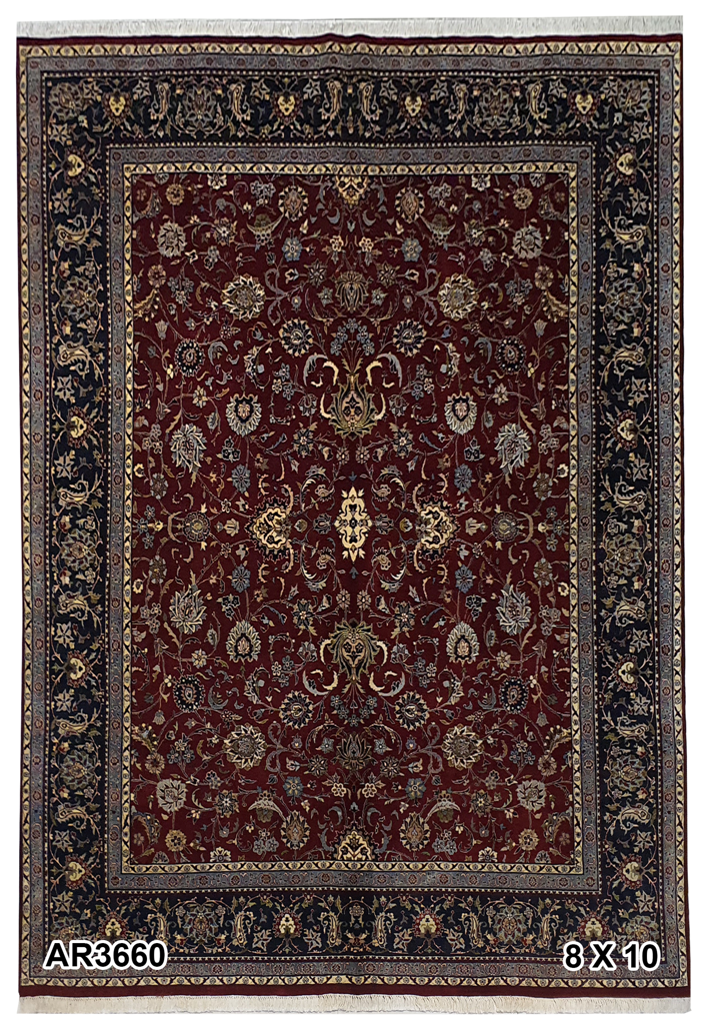 PAK PERSIAN ISFAHAN RED ALLOVER FLORAL DESIGN  - AR3660