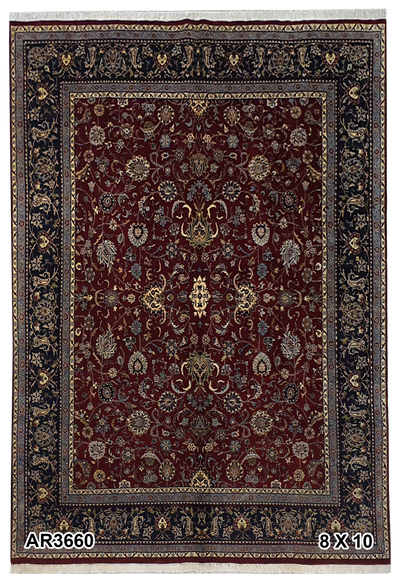 PAK PERSIAN ISFAHAN RED ALLOVER FLORAL DESIGN  - AR3660