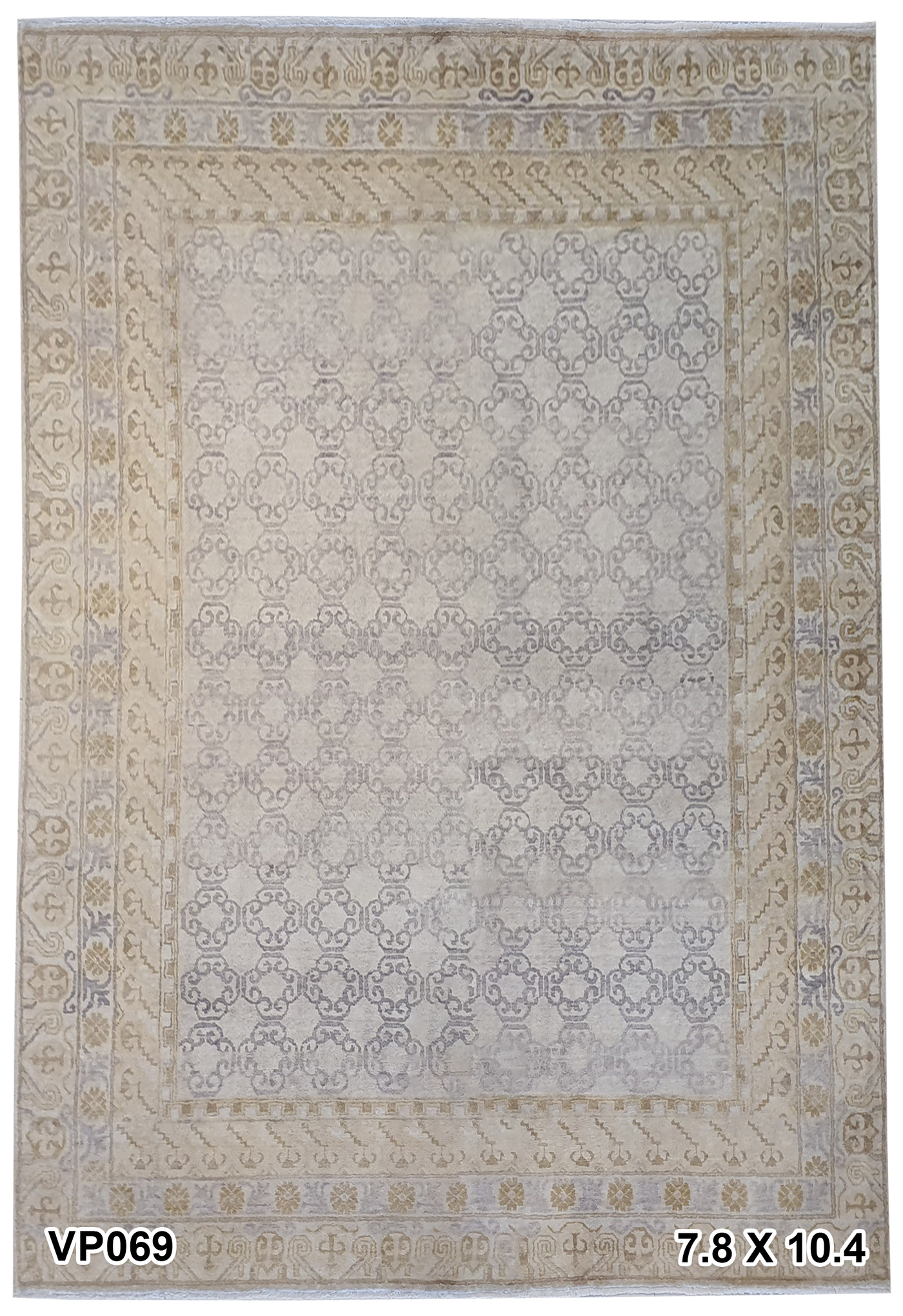 Persian Wool Vector Shapes Allover Flower Motif - VP069
