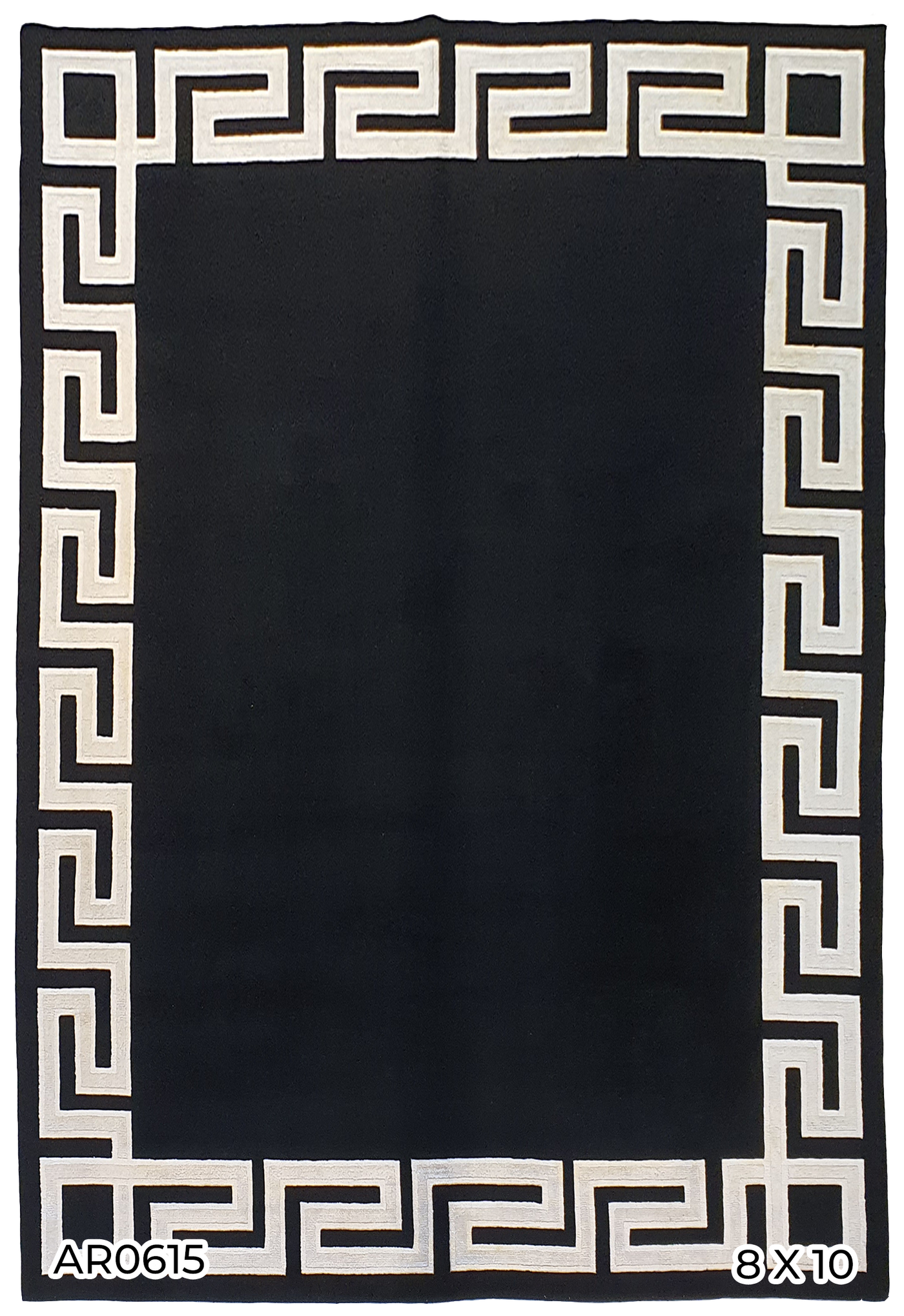Superfine Indo Versace Black & Silk White Border - AR0615T