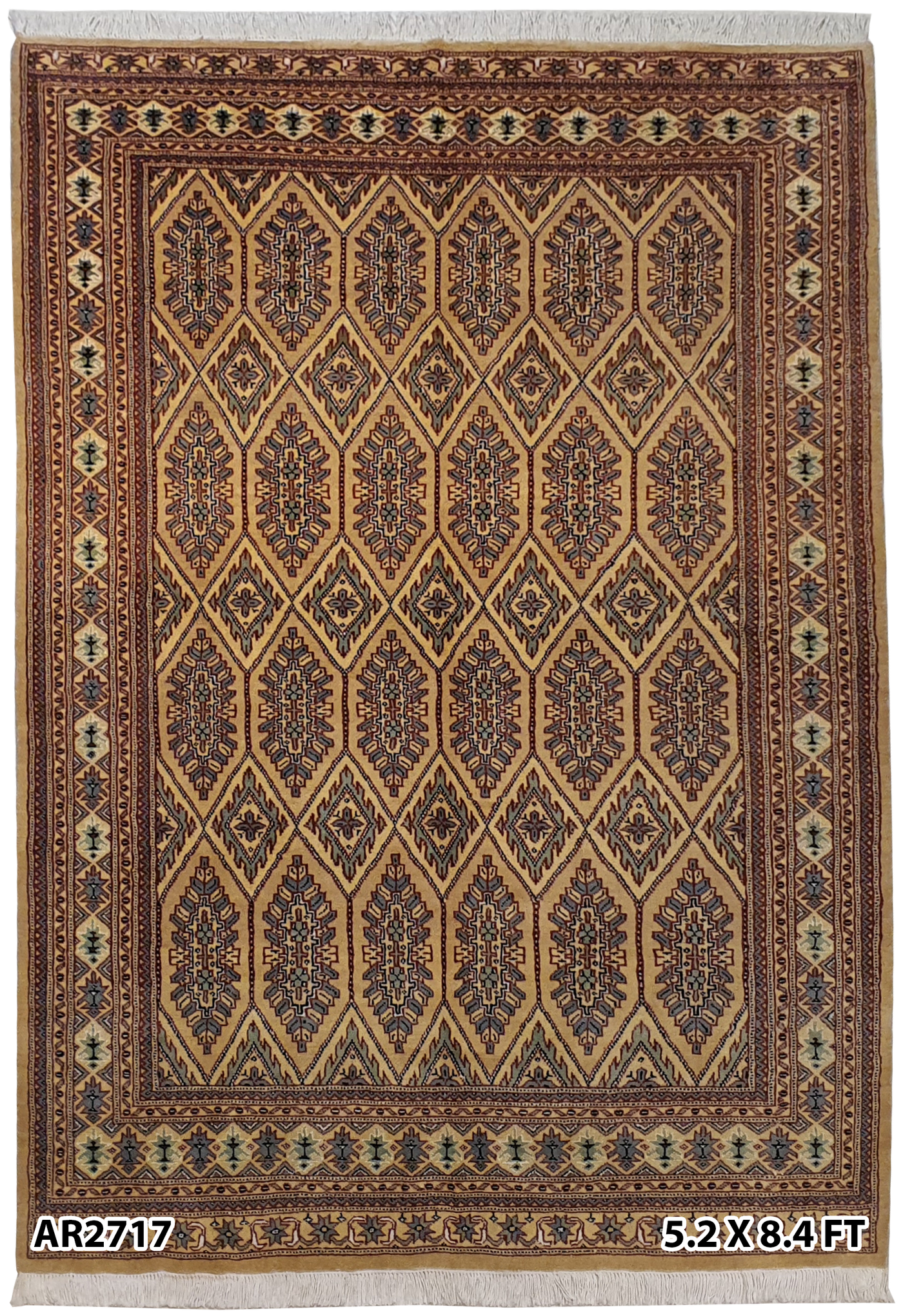 Pak Persian Sk Geometry Design Silk Lining - AR2717
