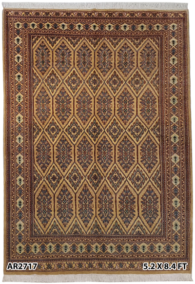 Pak Persian Sk Geometry Design Silk Lining - AR2717