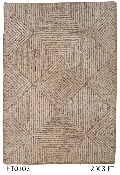 SUPERFINE HAND TUFTED LOOP & CUT PILE CARPET SAMPLE - HT0102