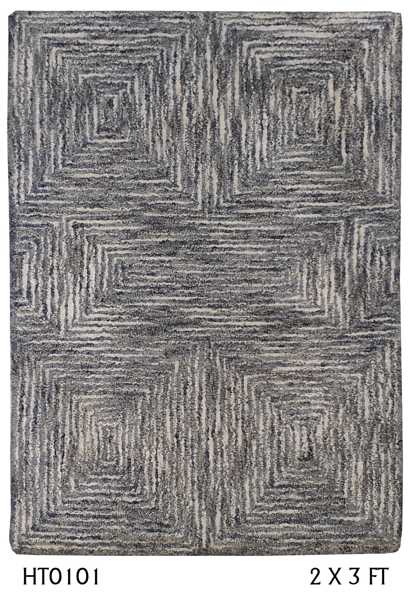 SUPERFINE HAND TUFTED LOOP & CUT PILE CARPET SAMPLE - HT0101
