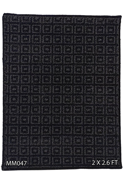 MACHINE MADE EMBOSS BOX DESIGN BLACK & WHITE DOOR MAT - MM047