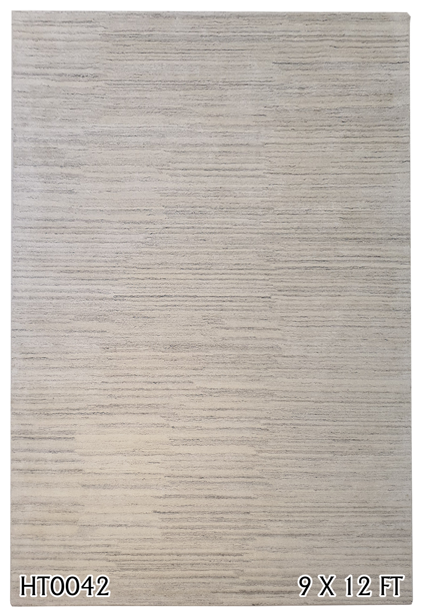 HAND TUFTED MERINO WOOL CREAM WITH GREY TOUCH OF WOOL - HT0042