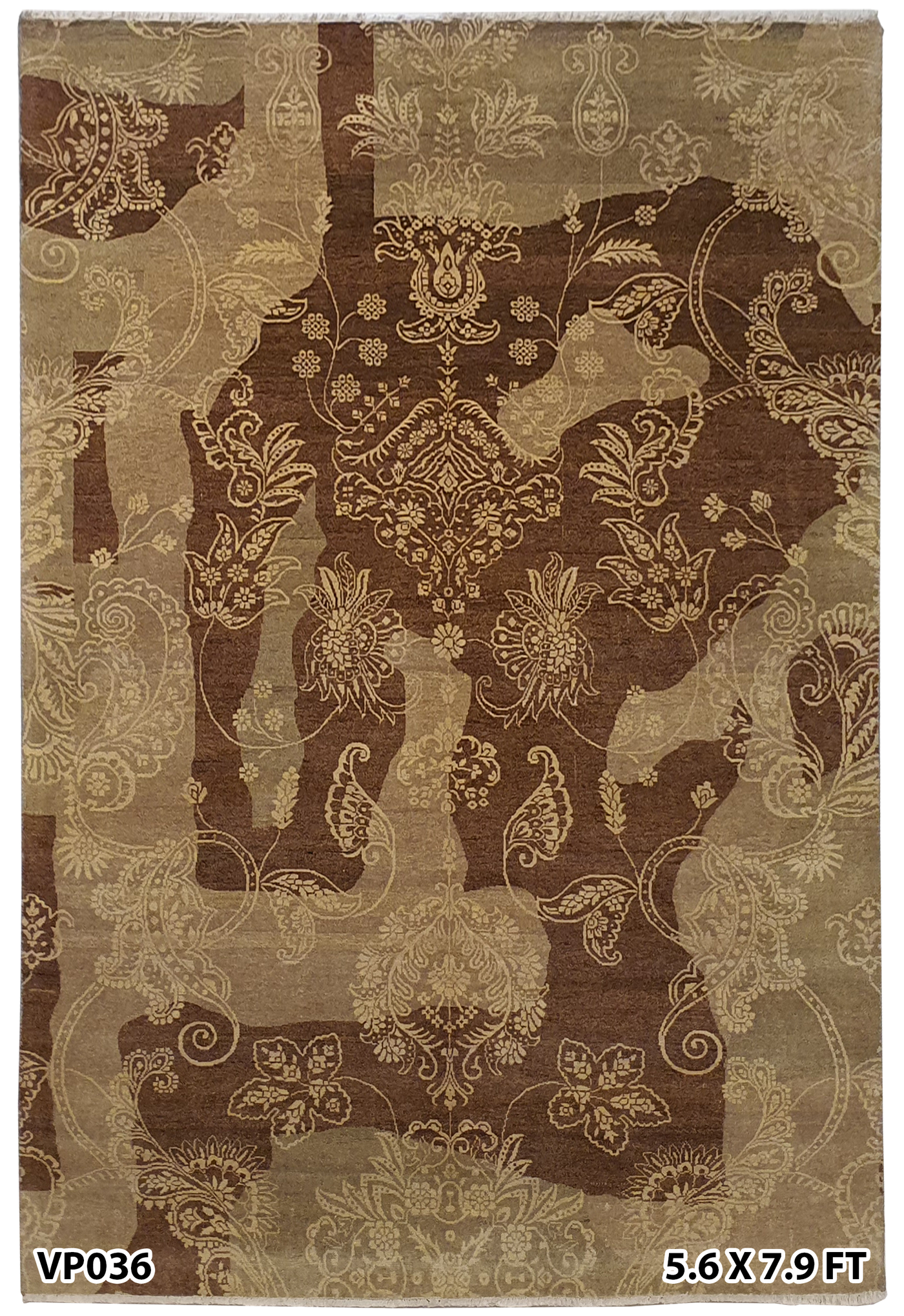 Superfine Classic Floral Wool Allover Artwork -VP036