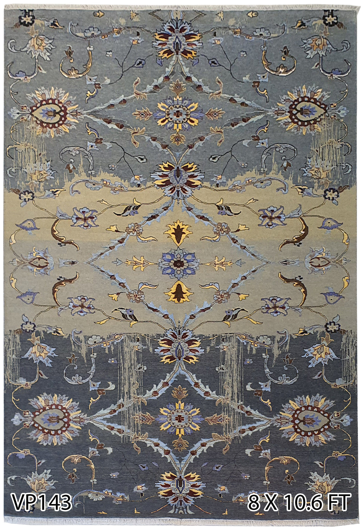 Persian Classic Floral Design Cream and Grey - VP143