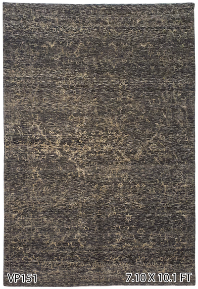 Galaxy Broken Design Brown Allover Silk Flower Motif - VP151