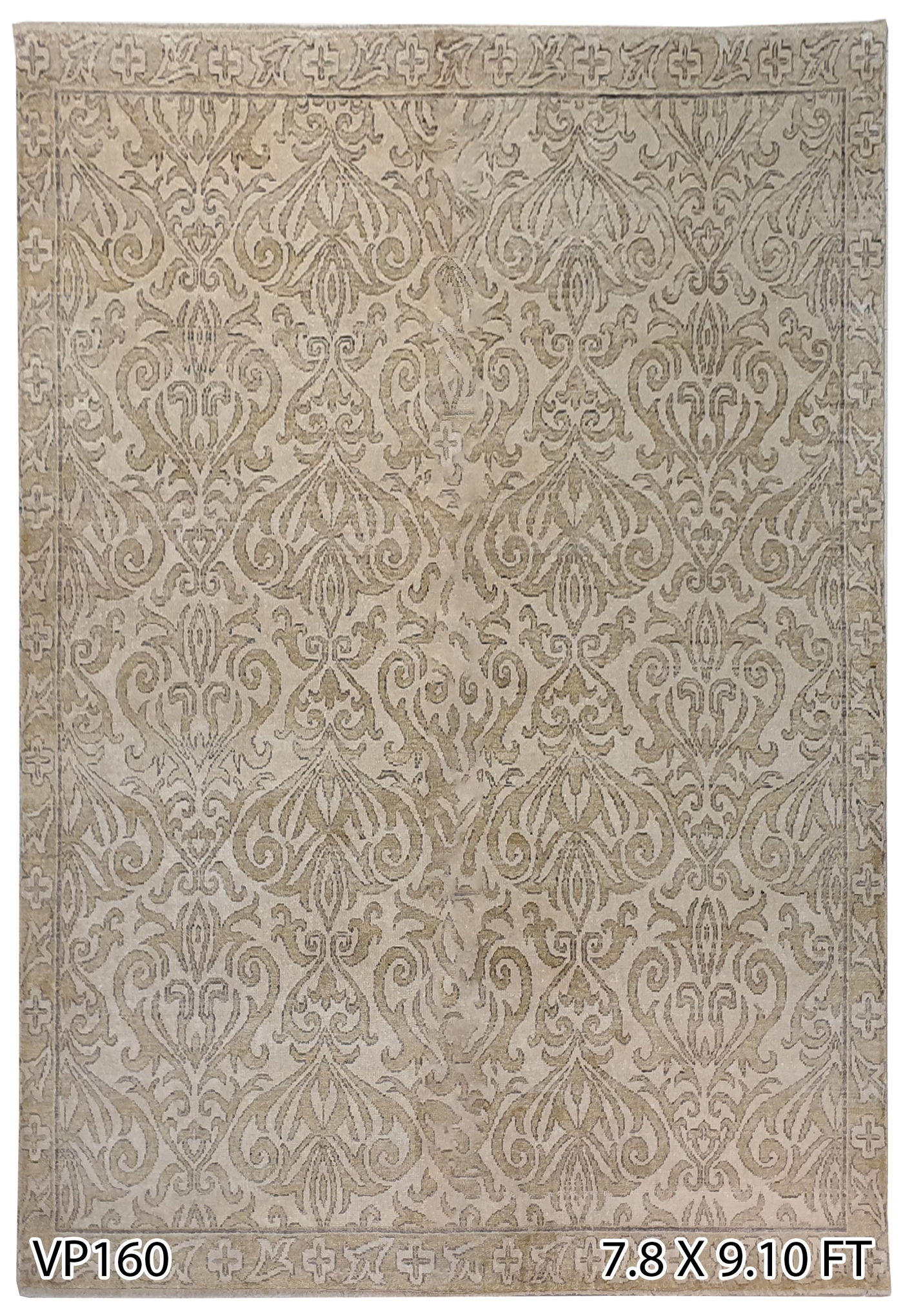 Classic Modern Cream Allover Silk Floral Design - VP160
