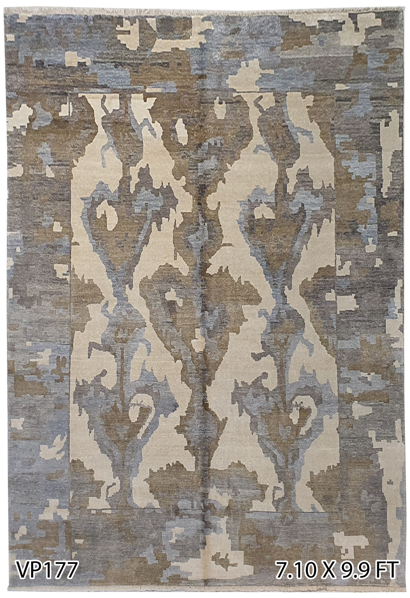 Superfine Galaxy Broken Design Brown, Cream and Light Blue-VP177