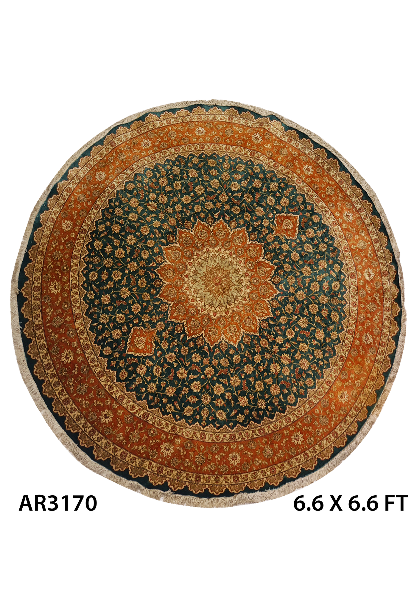 Qum Silk On Silk Round - AR3170