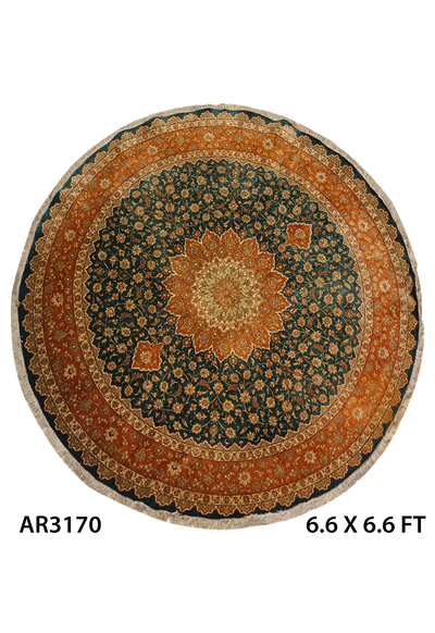 Qum Silk On Silk Round - AR3170