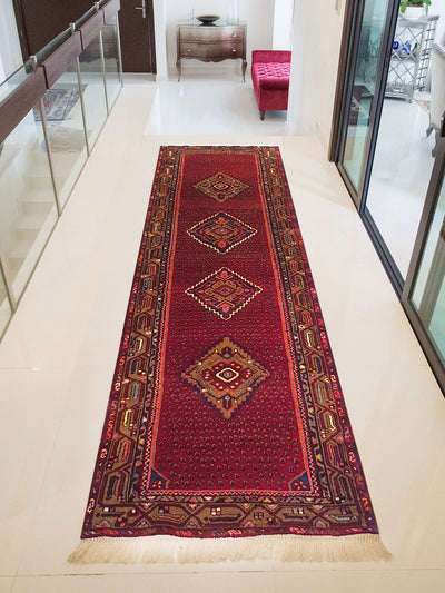 Persian Bidjar Wool Runner with Nice 4 Medallions - AR3573