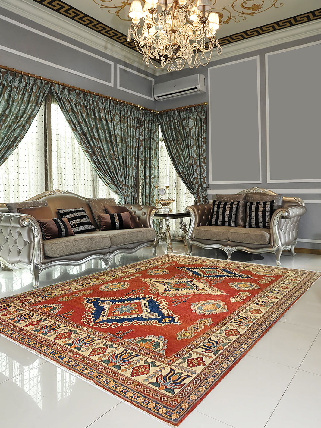 Persian Khazak With 3 Centre Medallion - AR0947
