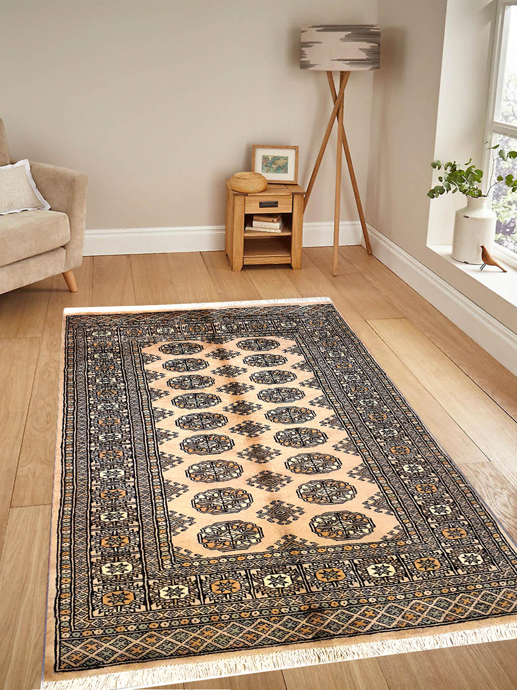 Persian Bukhara Small Carpet - 3.01 X 5.0 FT - AR2221