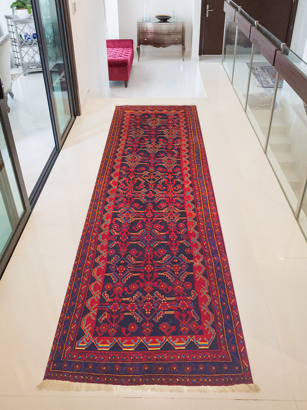 Persian Hamadan Wool Runner Allover Design - AR3562