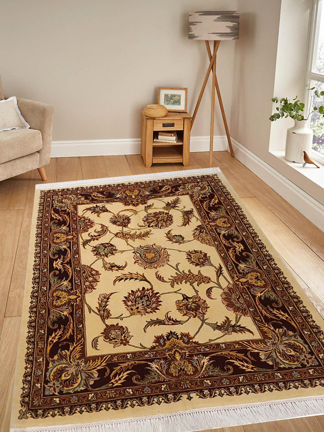 Persian Tabriz Mashad Allover Floral Design - AR0806